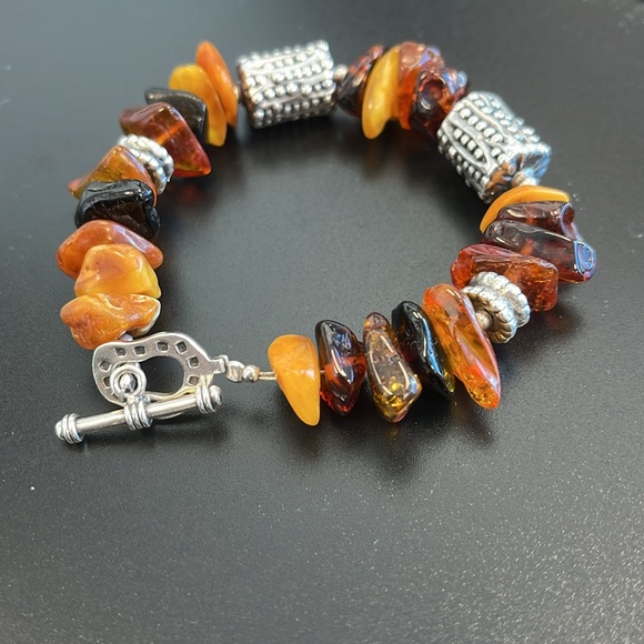 Silpada-925 Sterling Silver and Amber Bracelet - Picture 2 of 2